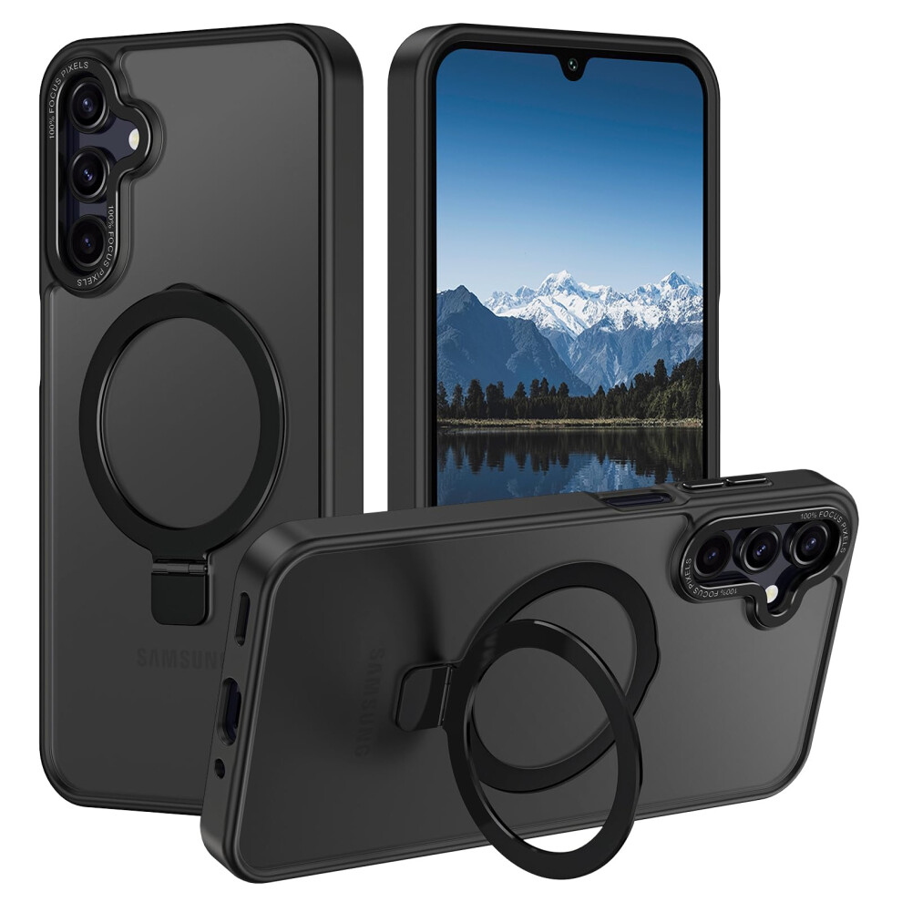Case With Magsafe Magnetic Stand, Shockproof Slim Translucent Matte Antislip Cover For Samsung Galaxy A16 5G Black 9169991082400