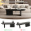 Black Oval Coffee Table, Spray-Painted MDF 3