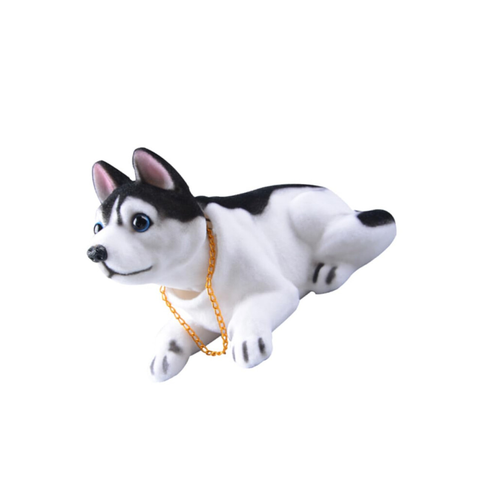 Cute Husky Bobblehead Dog Dashboard Ornament With Smooth Nodding Motion For Car Or Desk Decor 9053599458333