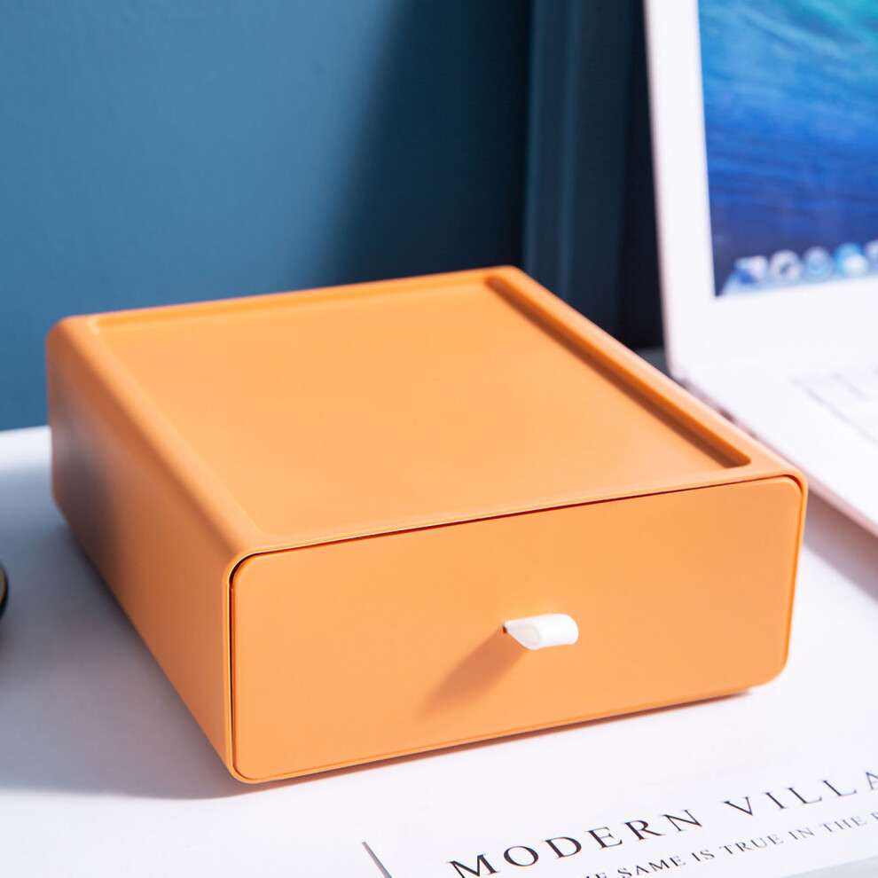 Pp Desktop Storage Box With Drawer Design, Stackable 9058772739919