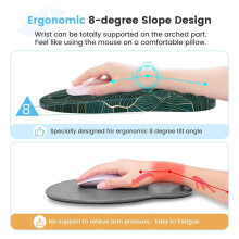 3 PCS Ergonomic Mouse Pad with Wrist Rest and Keyboard Pad Set, Computer Mouse Pads for Home Desk with Coaster-A