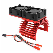 Motor Dual Cooling Fans Heatsink 380 540 550 3650 3660 Radiator 36mm RC Car Ship Part
