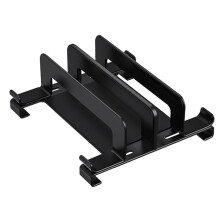 Laptop Stand Holder Adjustable Vertical Desktop Notebook Dock Space-Saving 3 in 1 Computer Stand Black