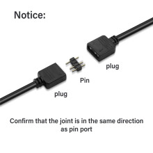 4Pcs RGB Extension Cable 5V 3-Pin to SM 3Pin Female ARGB Connector Addressable Adapter Cable for RGB Fan,PC LED Strip