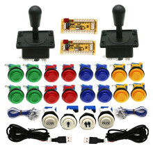 For  Arcade Game DIY Kit USB Board Controller for Pc Raspberry Pi Zero Delay US Style 8 Way Joystick C