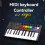 Portable MIDI Control Keyboard, USB, Sequencer Keyboard, Backlit Drum Pads, 8 Knobs, OLED, 25-Key Controller 9