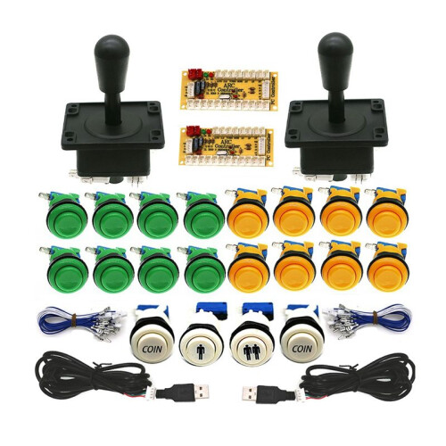 For  Arcade Game DIY Kit USB Board Controller for Pc Raspberry Pi Zero Delay US Style 8 Way Joystick A