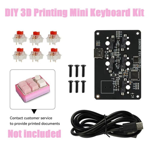 DIY 3D Printing  Keyboard Kit DIY RGB Mechanical Keyboard Button Customization for Win/MacOs DIY Gift 2