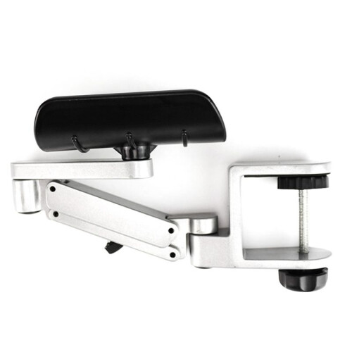 Metal Adjustable Arm Rest Wrist Support Extended Mouse Pad Armrest for Computer Ergonomic Hand Comfort Silver 1
