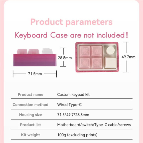DIY 3D Printing  Keyboard Kit DIY RGB Mechanical Keyboard Button Customization for Win/MacOs DIY Gift 2