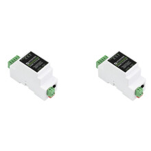 2X Waveshare RS485 Serial Port Server RS485 to RJ45 Ethernet TCP/IP to Serial Port Module Rail Type Serial Port Server