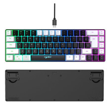 HXSJ 68 Keys Mechanical Keyboard Compact RGB Luminous Gaming Mouse and Keyboard Combos for PC Gaming A