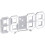 Horloge murale LED 3D, plastique, lettres blanches 1