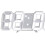 Horloge murale LED 3D, plastique, lettres blanches 4