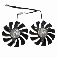 HA8010H12F-Z 75MM 2Pin GTX1050Ti GPU Kühler DUAL Lüfter für MSI Geforce GTX 1050Ti GTX-1050-Ti-4GT-OC (2 Stück)