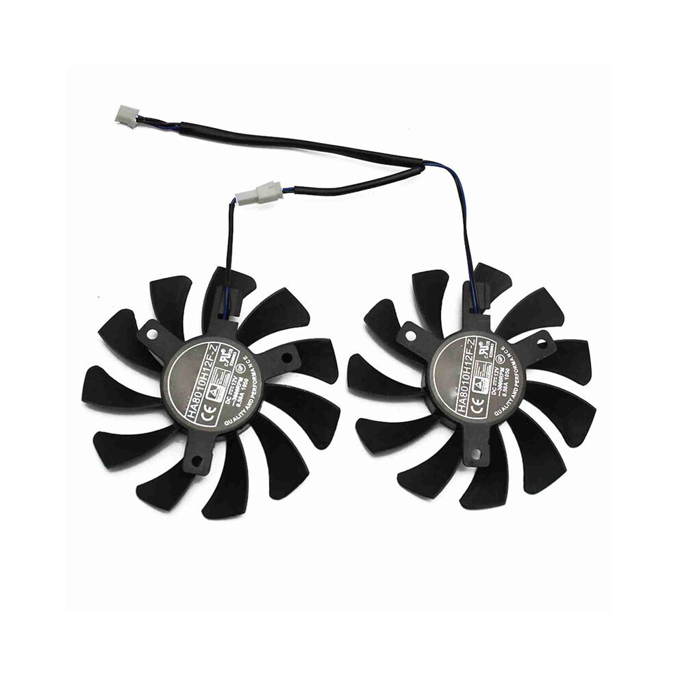 Ha8010h12f-Z 75Mm 2Pin Gtx1050ti Gpu Cooler Dual Fan For Msi Geforce Gtx 1050Ti Gtx-1050-Ti-4Gt-Oc(2Pcs) 4711327715329