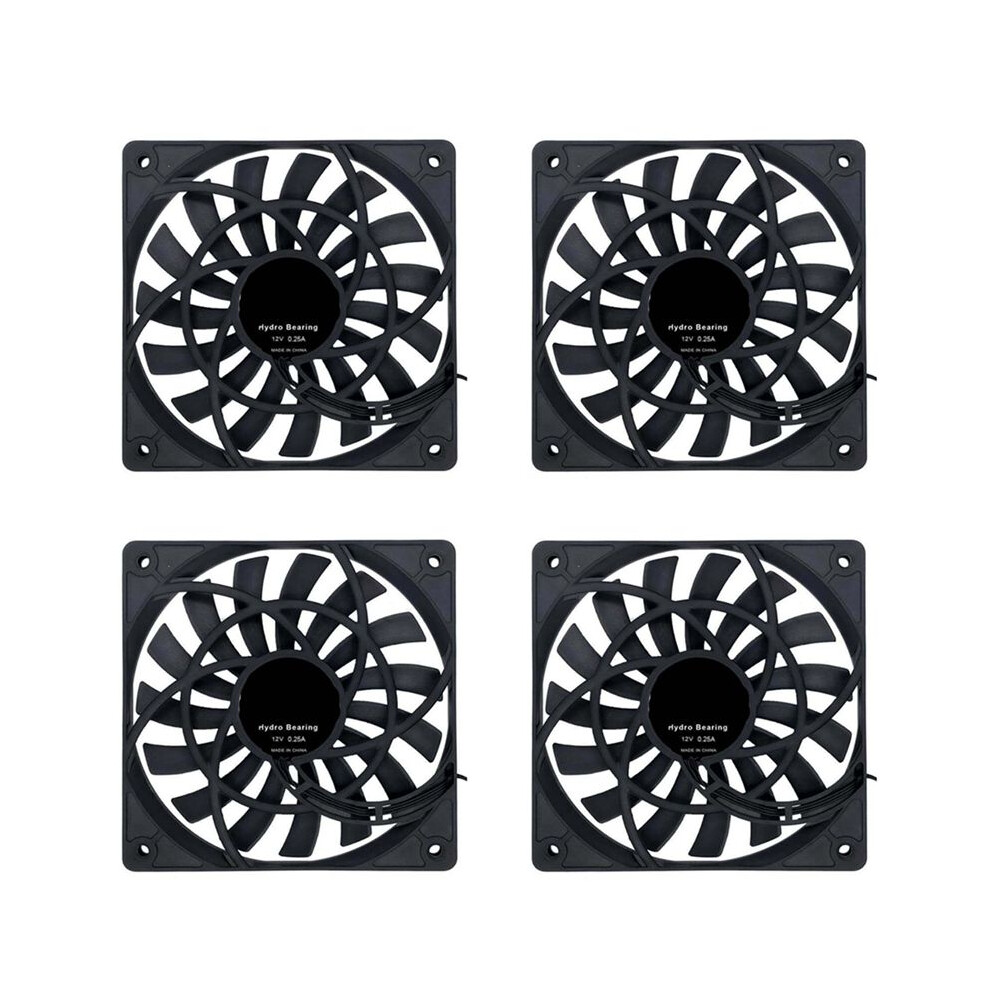 4X Mute 120Mm 12Cm Pwm Cooling Fan Slim 12Mm,New 120X120x12mm 12V 0.25A 1400Rpm Computer Pc Case Chassis Cooler Quiet 6031029051333