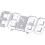 Horloge murale LED 3D, plastique, lettres blanches 5