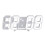 Horloge murale LED 3D, plastique, lettres blanches 2