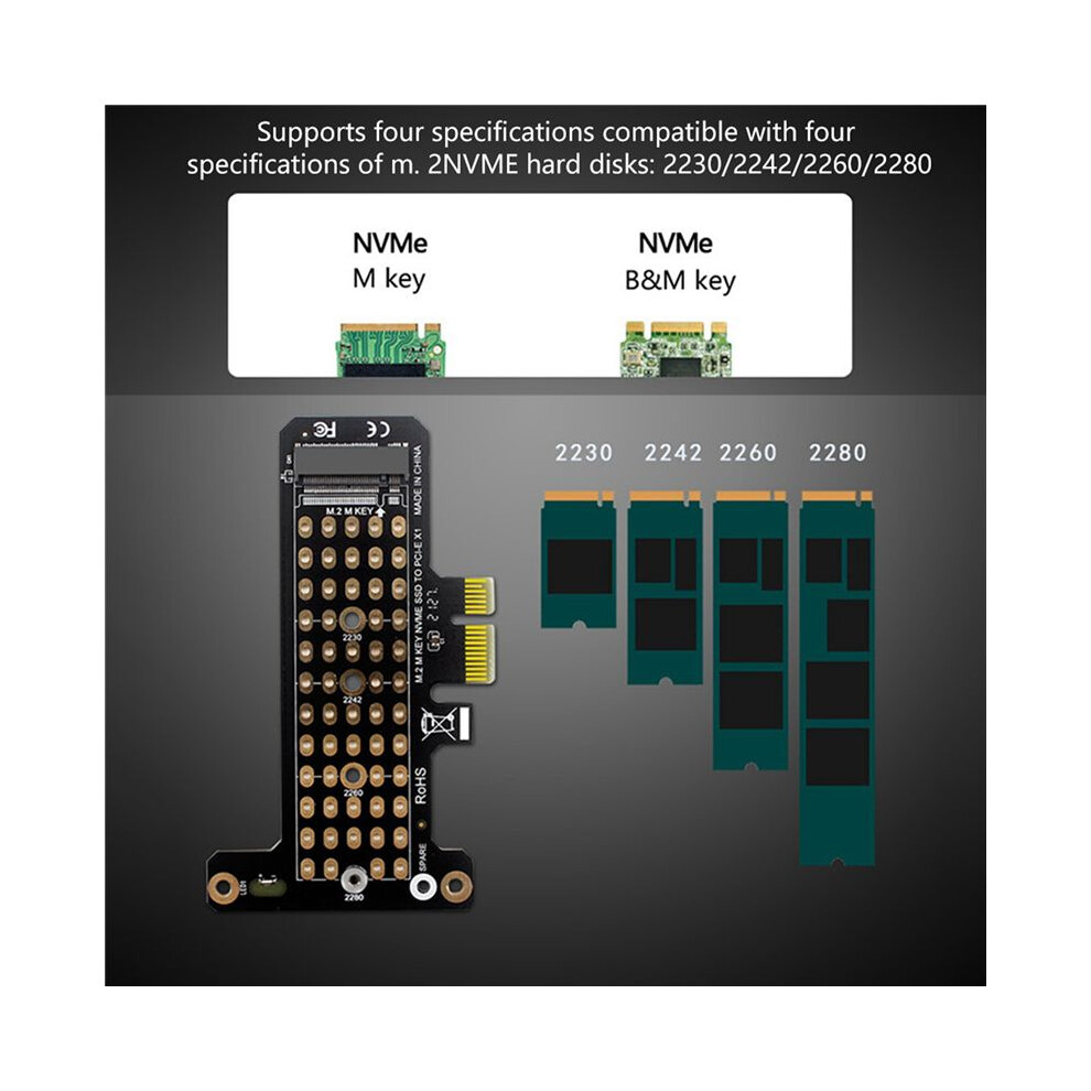 4X Ph41-X1 M.2nvme Ssd To Pciex1 Transfer Expansion Card Expansion Supports Pcie4.0 6033321372345