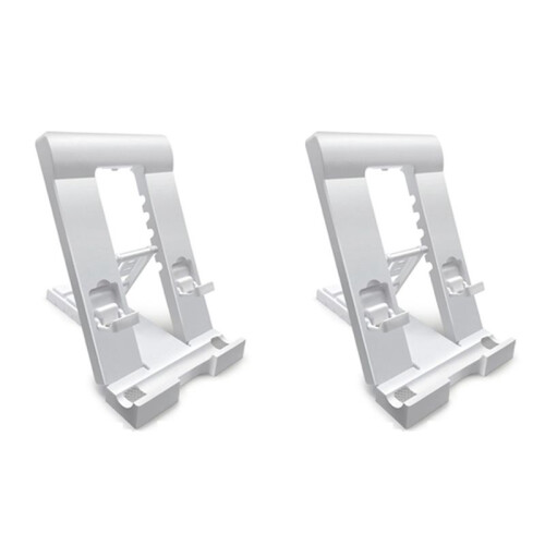2X Desktop Tablet Computer Stand Multi-Stage Foldable Portable Desktop Student Learning Machine Stand for  (White)