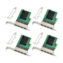 4X RJ-45 4-Port Ethernet Server Adapter Gigabit Network Card PCI-E X1 Interface