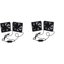 2X Dual 120mm 5V USB Powered PC Router Fans met Speed Controller Hoge Luchtstroom Koelventilator voor Router Modem Ontvanger