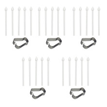 5X Touch Stylus S Pen Tips Nibs+ Pen Clip for Tab S7 S7+/S6 Lite/Note10/Note20 Universal Stylus Tip White