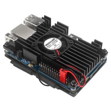 2X for Orange Pi 3 LTS Aluminum Alloy Case with 30X30 Cooling Fan+Thermal Pad Active Passive Cooling Metal Case