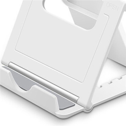 2X Tablet Stand Desktop Support Portable Double Folding Stand Suitable for     Tablet Stand White