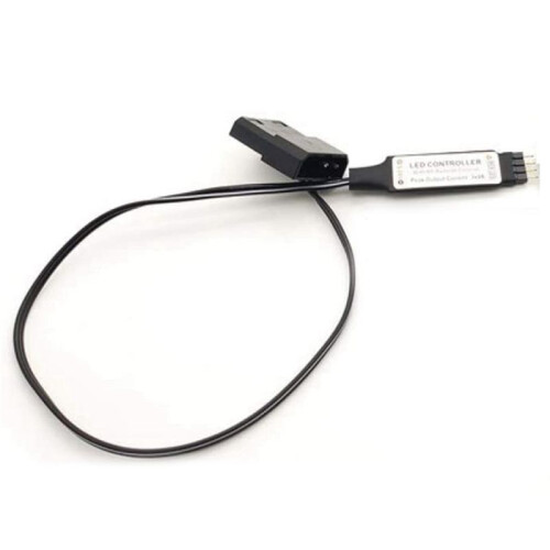 3X Computer Fan Lighting Effect Controller,5V 3-Pin/12V 4-Pin RGB Equipment Wire Control/Remote Controller with /Off 1