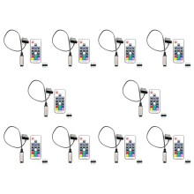 10X Computer Fan Lighting Effect Controller,5V 3-Pin/12V 4-Pin RGB Fan Equipment Wire Control/Remote Controller