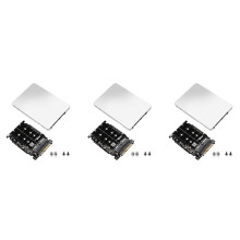 3X M.2 SSD to U.2 Adapter 2in1 M.2 NVMe and -Bus NGFF SSD to PCI-E U.2 SFF-8639 Adapter PCIe M2 Converter,with Shell