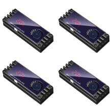 4X M2 SSD Heatsink Cooler Temperature OLED Digital Display M.2 2280 NVME SSD Solid State Hard Disk Radiator Heat Black
