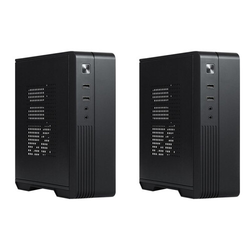 2X MX02  ITX Computer Case HTPC Host Chassis USB2.0 ITX Enclosure Chassis di Controllo Industriale per Ufficio