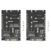 2X M.2 NGFF MSATA SSD Naar 2,5 Inch 6,0 Gbps 2 in 1 Adapterconverter Kaartondersteuning PC Laptop Harde Schijf Diagram