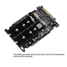 3X M.2 SSD to U.2 Adapter 2in1 M.2 NVMe and -Bus NGFF SSD to PCI-E U.2 SFF-8639 Adapter PCIe M2 Converter,with Shell