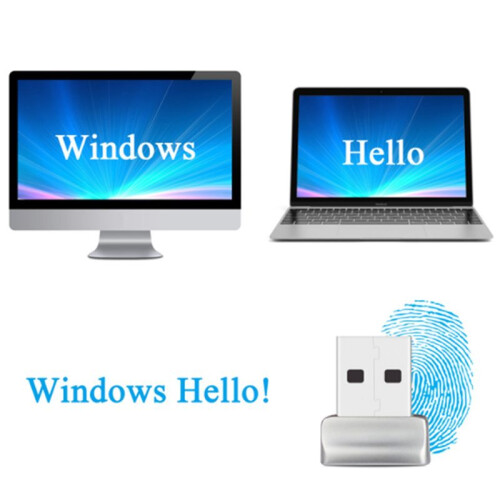 2X USB Fingerprint Reader for Windows Security Key Biometric Fingerprint Scanner Sensor Module for Instant Contact Easy 1