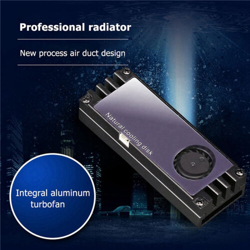 4X M2 SSD Heatsink Cooler Temperature OLED Digital Display M.2 2280 NVME SSD Solid State Hard Disk Radiator Heat Black 2