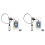 2X Computer Fan Lighting Effect Controller,5V 3-Pin/12V 4-Pin RGB Fan Equipment Wire Control/Remote Controller 1