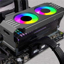 2X D50 ARGB Sync KüHlköRper KüHler 4Pin Speichermodul KüHlung Dual LüFter ARGB Light Memory KüHlung KüHler KüHler B