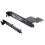 2X PCI-E 1X to USB 3.2 GEN1 5Gbps Type-E A-Key Expansion Card,Front Panel Type-C Interface for Desktop PC(ASM1042A) 5