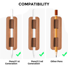 2X Universele Stylus Pen Houder Sticker voor Potlood voor Tafel Touch Pen M-Potlood Anti-Lost Case-Bruin