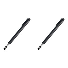 2X Universal Telescopic Stylus Pen for Touch Screens,Retractable Pointer Stick & Stylus with Special Flocking Tip(Black)