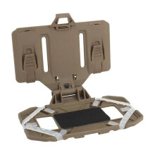 Airsoft Phone Plate Molle Carrier Outdoor Navigation Board, Quick Access Foldable Holder Vest Chest Mount Bracket Desert