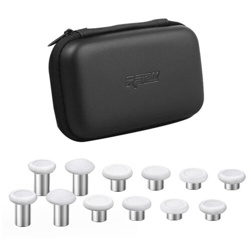 RALAN 3D Analog Stick Game Buttons For PS4 For PS5  One Gamepad Controller Thumbstick Replacement Cap Game Accessories White