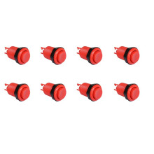 8 Piezas de Tuercas de Botón Pulsador de 28 mm para Máquina de Juegos Arcade Americana , Piezas de Controlador de Retardo Cero, Máquina de