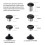 RALAN 3D Analog Stick Game Buttons For PS4 For PS5  One Gamepad Controller Thumbstick Replacement Cap Game Accessories Black 7
