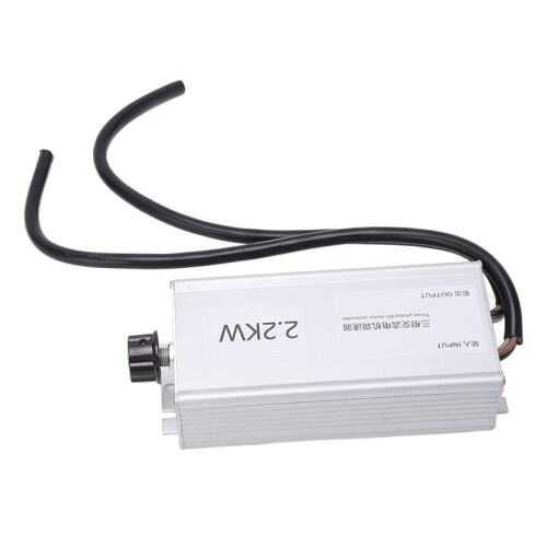 Motor Speed Controller, 2.2KW 3 Phase Aluminum Alloy 380V Variable Electronic Speed Regulator for Purification Axial Fan 2