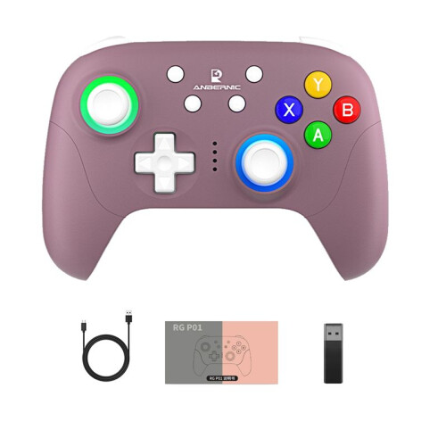 ANBERNIC RGP01 Gamepad Wireless  Game Controller RGB Hall Effect Joystick for PC Android IOS Steam